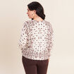 Pull col rond marron femme