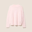Pull col montant doux rose clair femme