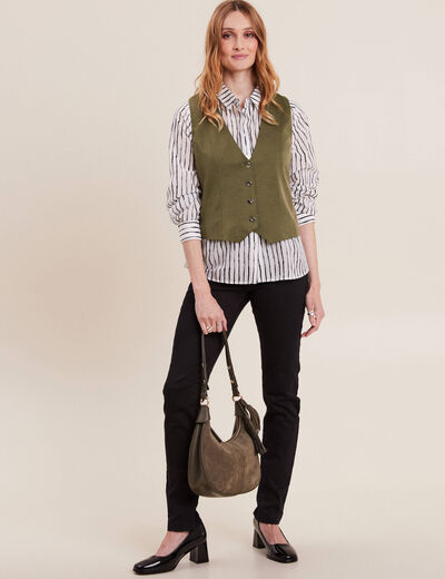 Chemise manches longues blanc femme