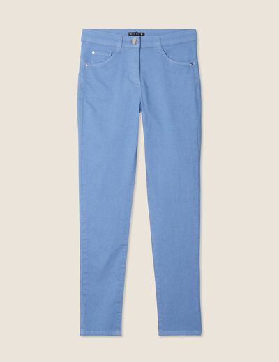 Pantalon léger taille standard 7/8ème bleu ciel femme
