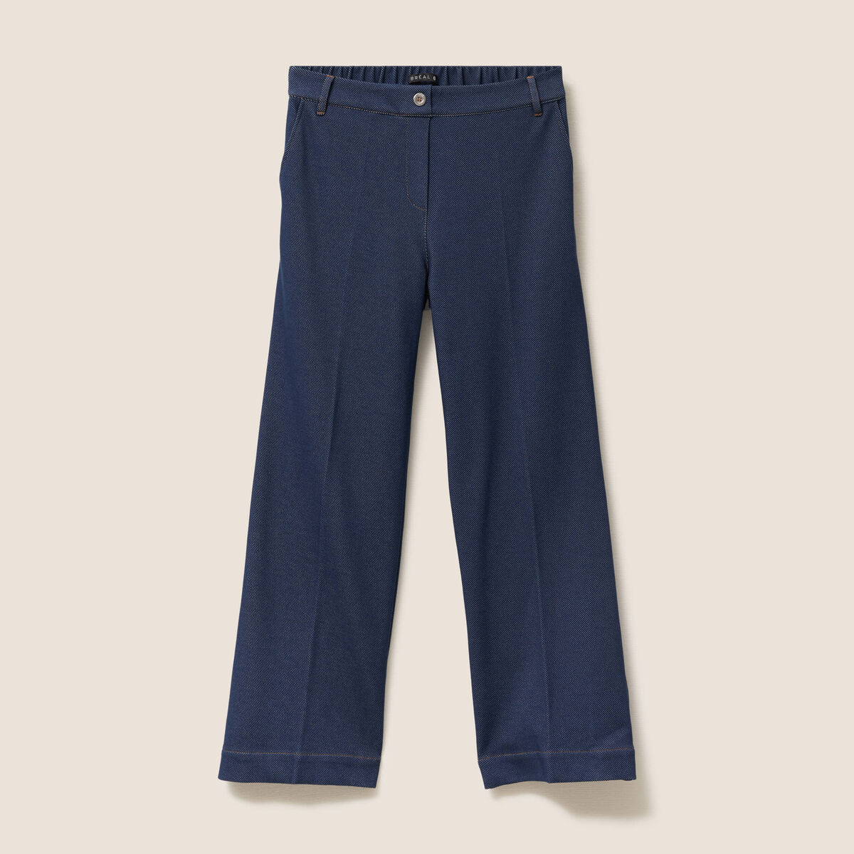 Jean large 7/8&egrave;me denim brut femme