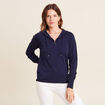 Pull manches longues bleu marine femme