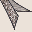 Foulard satin&eacute; noir femme
