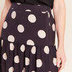 Jupon &agrave; pois noir femme