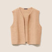 Gilet sans manches marron femme