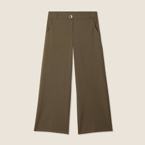 pantalon large pinces vert kaki femme Pantalon large pinces vert kaki femme