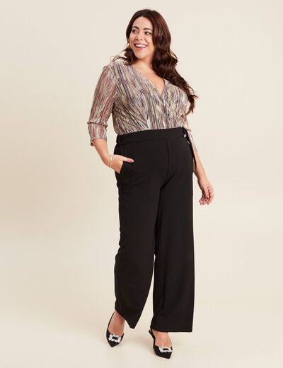 Combinaison pantalon pailletée rose femme