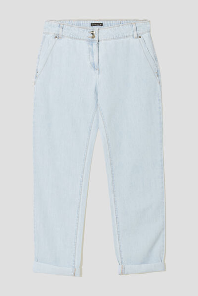 Jean léger denim bleach femme