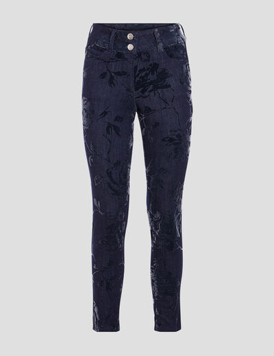 Jean ajusté taille standard denim brut femme