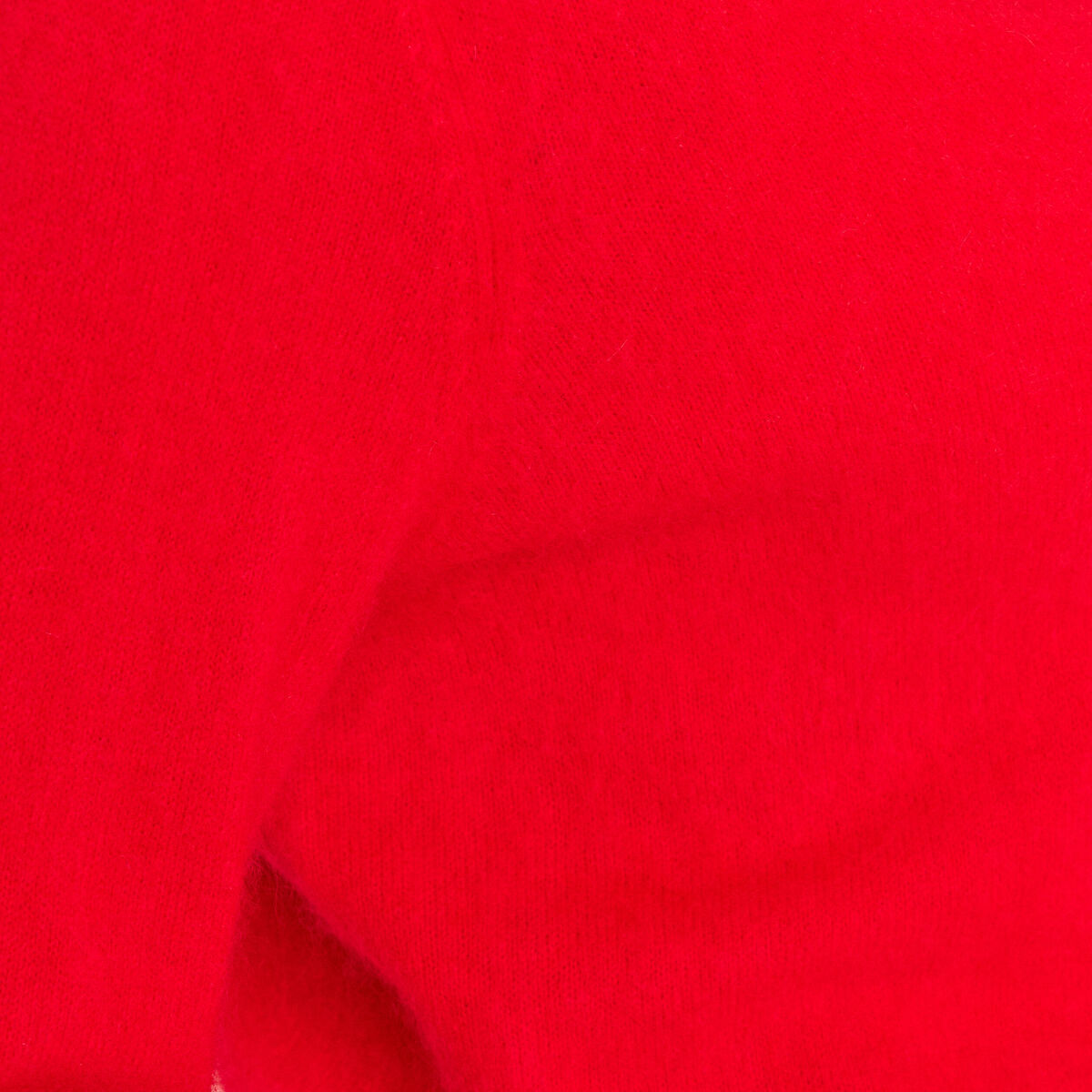 Gilet col rond rouge femme