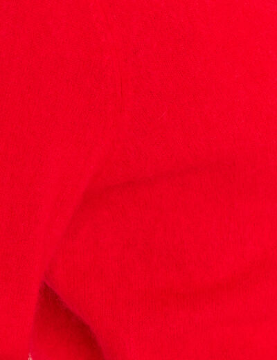 Gilet col rond rouge femme