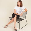 T-shirt manches courtes blanc femme