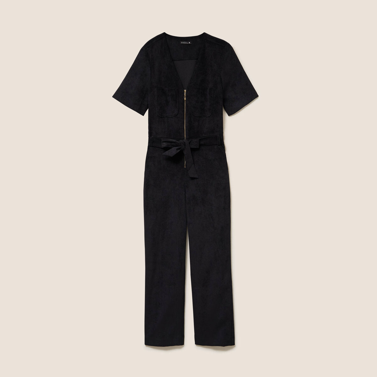 Combinaison en velours noir femme