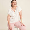T-shirt manches courtes ecru femme