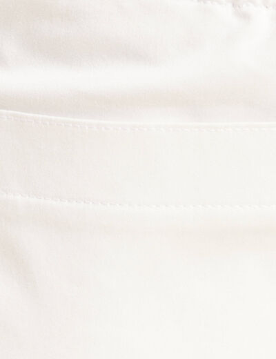 Pantalon droit réversible blanc femme