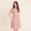 Robe droite zipp&eacute;e orange femme