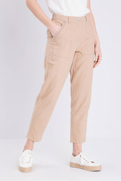 Pantalon flou sable femme