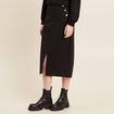 Jupe midi crayon noir femme