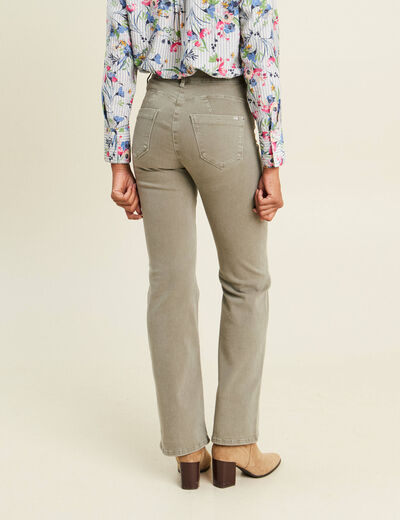 Jean magique L'Unique coupe bootcut vert kaki femme