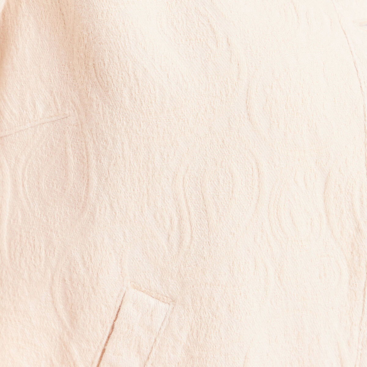Veste en coton manches longues ivoire femme