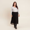 Pull manches longues couleur argent femme