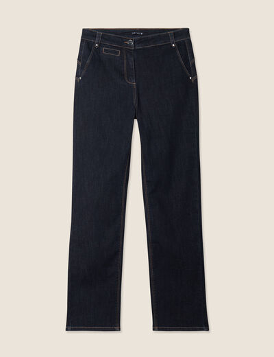 Jean droit 7/8ème denim brut femme
