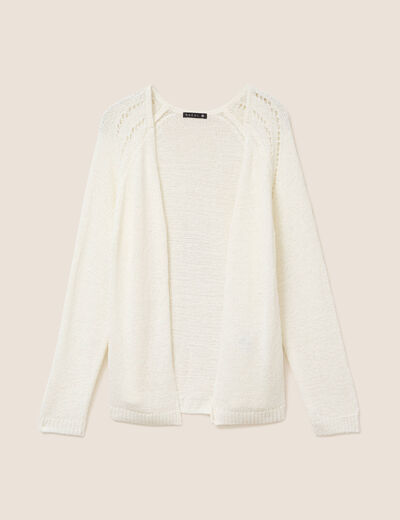 Gilet manches longues blanc femme