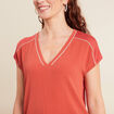 T-shirt manches courtes vieux rose femme