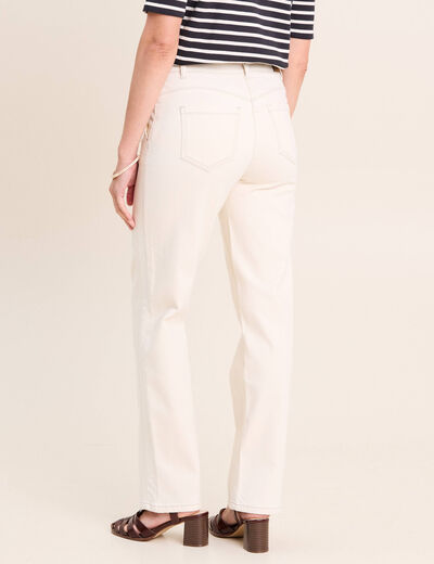 Jean taille haute sable femme