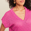 T-shirt manches courtes rose femme