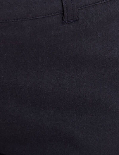 Pantalon large 7/8ème bleu foncé femme