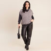 Pull sans manches gris fonc&eacute; femme