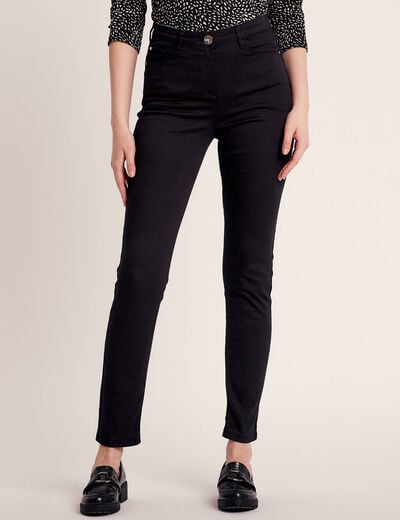 Jean magique ajusté taille standard noir femme