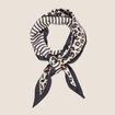 Foulard satin&eacute; noir femme