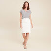 T-shirt manches courtes brodé bleu femme