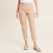 Pantalon coupe mom 7/8&egrave;me sable femme