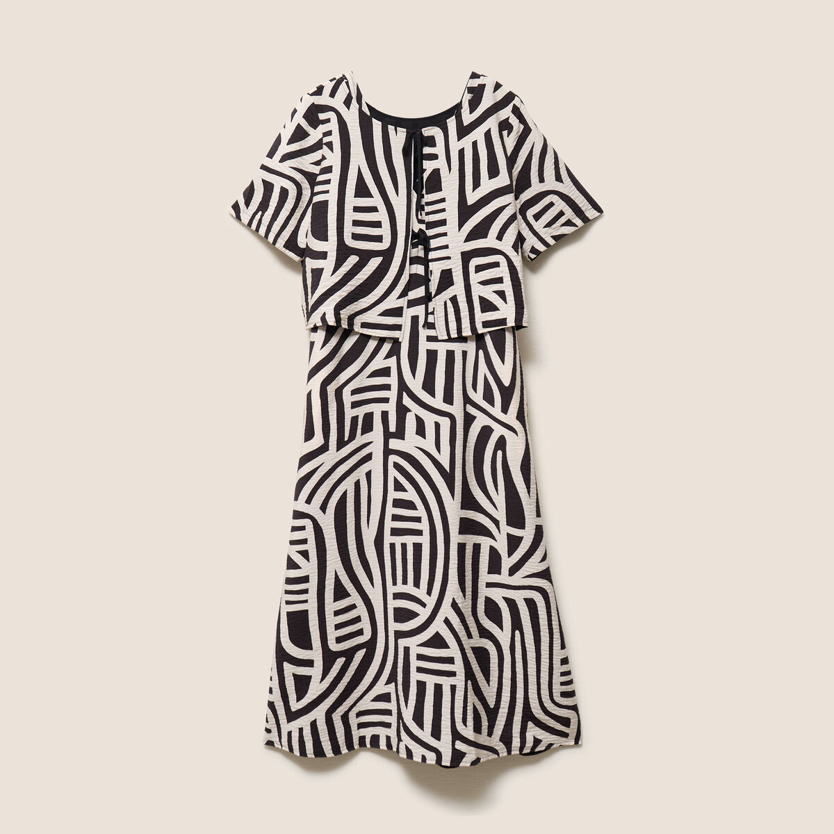 Robe longue r&eacute;versible et amovible noir femme