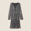 Robe z&eacute;br&eacute;e &agrave; sequins &eacute;vas&eacute;e noir femme