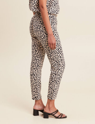 Pantalon à ceinture sable femme