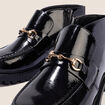 Mocassins montants vernis noir femme