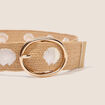 Ceinture large ecru femme