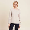 T-shirt manches longues beige femme