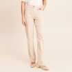 Pantalon coupe mom long ivoire femme
