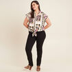 Jean ajusté taille standard long noir femme