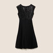 Robe midi &eacute;vas&eacute;e noir femme