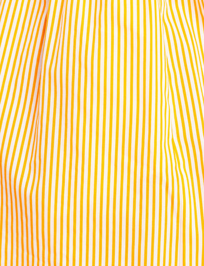 Jupe longue pliss&eacute;e orange femme