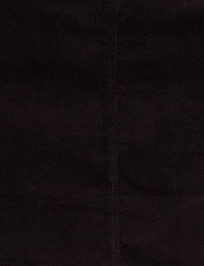 Jupe courte trap&egrave;ze en velours noir femme