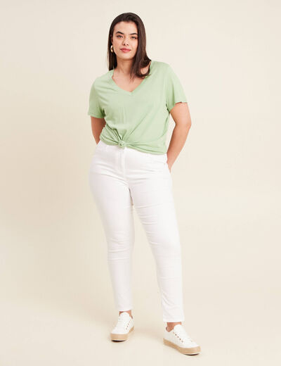 T-shirt manches courtes vert clair femme