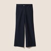 Pantalon large 7/8&egrave;me bleu femme