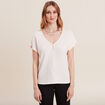 T-shirt manches courtes ecru femme
